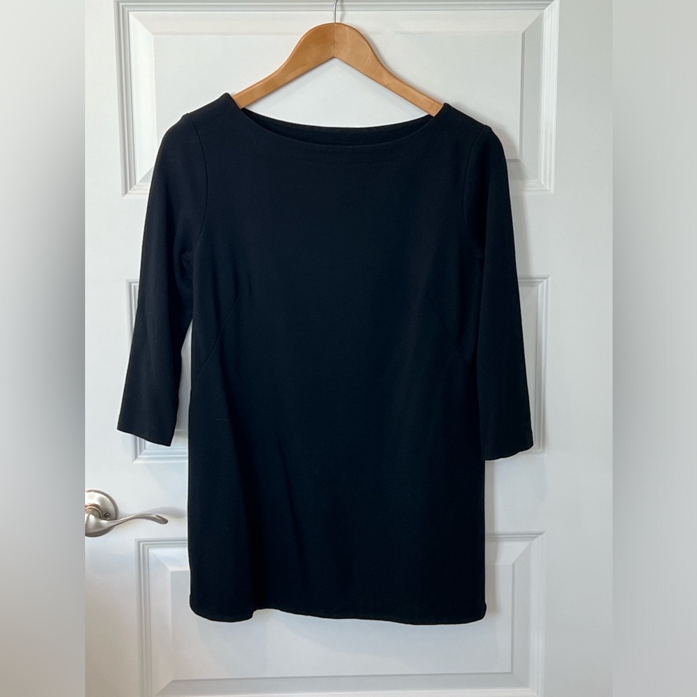 J. Jill Ponte Knit 3/4 Sleeve Tunic Top SZ S
